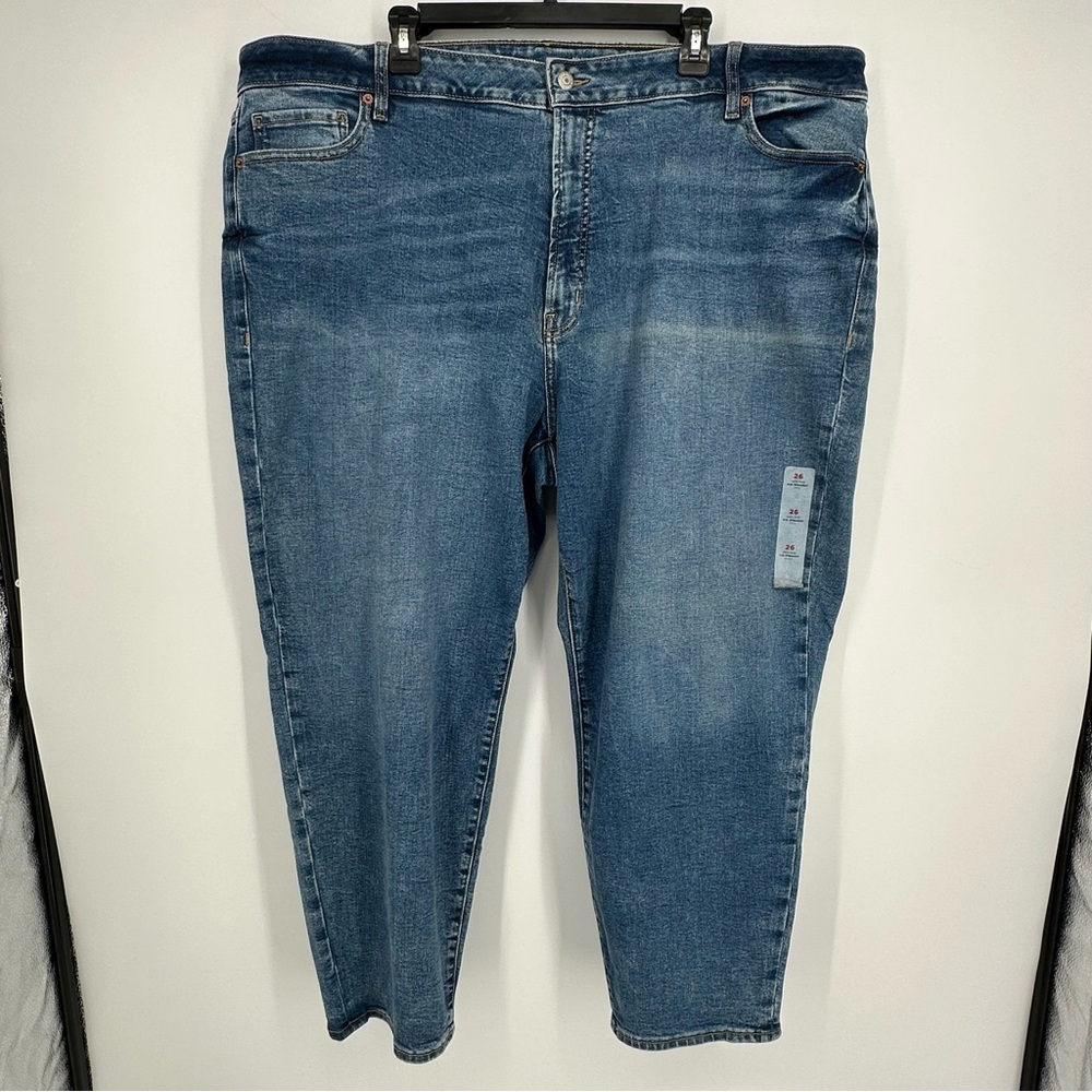 Old Navy O.G. Womens High Rise Straight Ankle Jeans PLUS Size 26 Extra Stretch